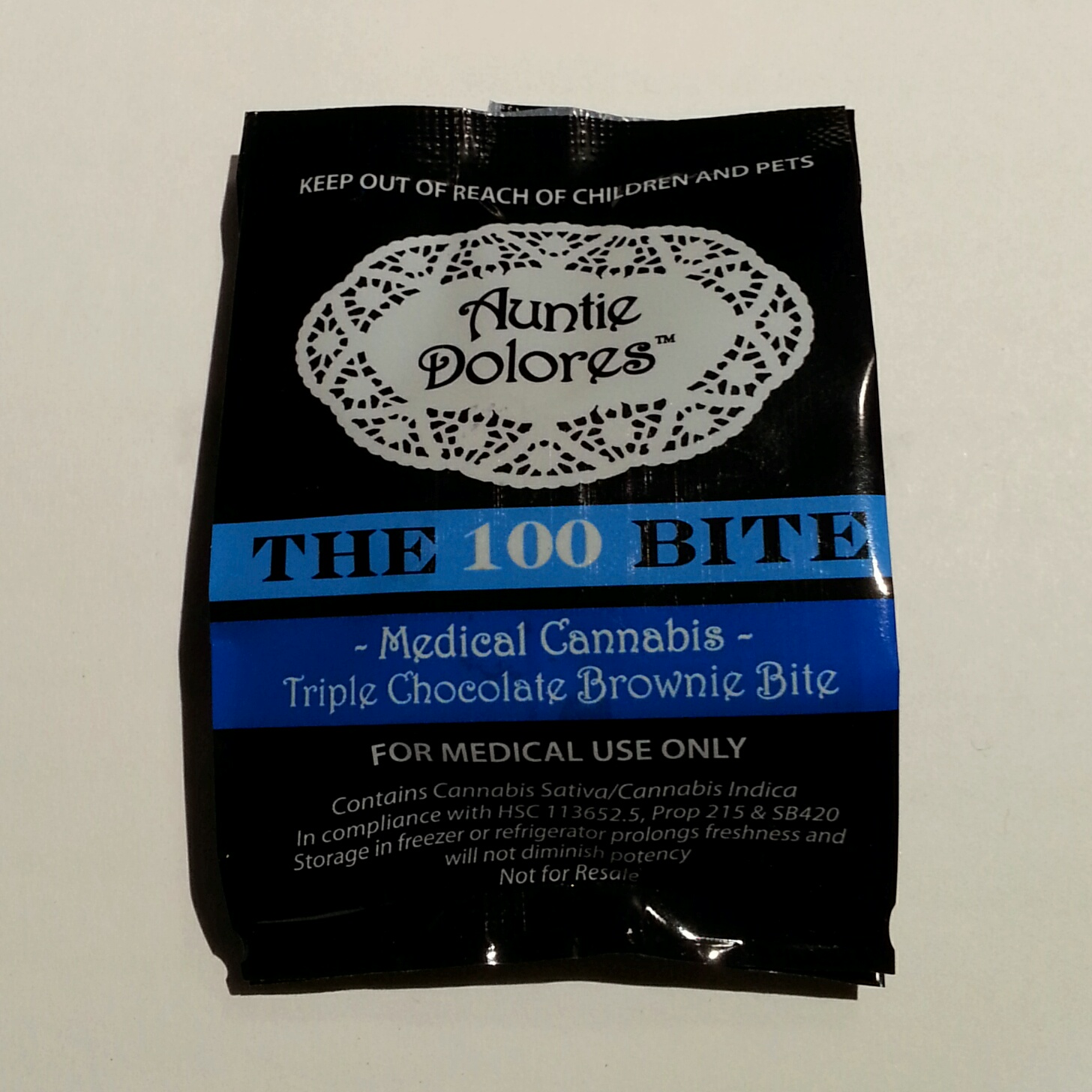Auntie Dolores 100 Bite Triple Chocolate Brownie Bite Medical Edible Review