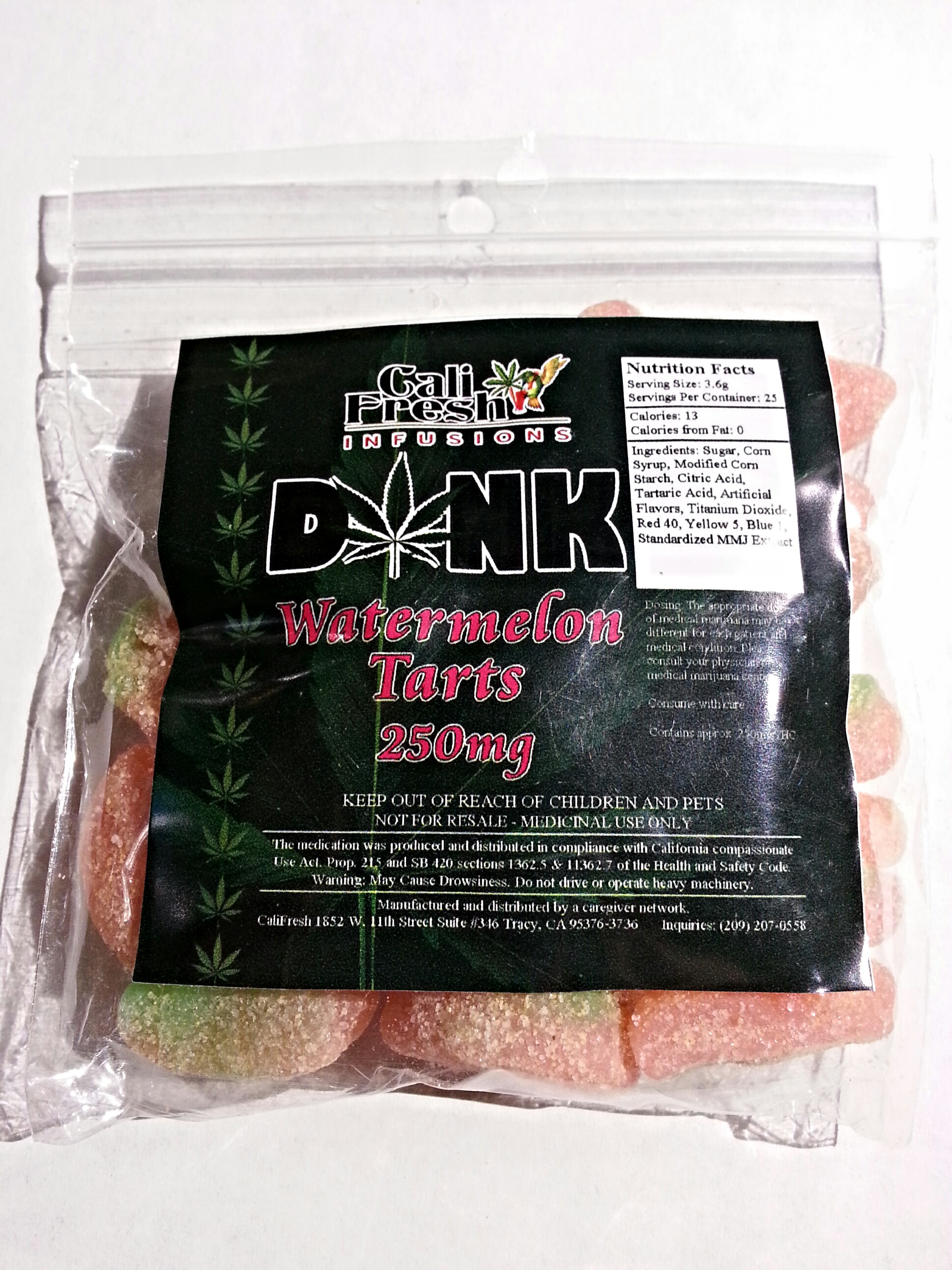 Cali Fresh Infusions Dank Watermelon Tarts Edible Review